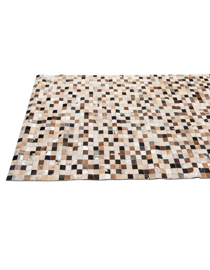 Detail image of  5' 1 x 7' 11 Cowhide - Patchwork Rug