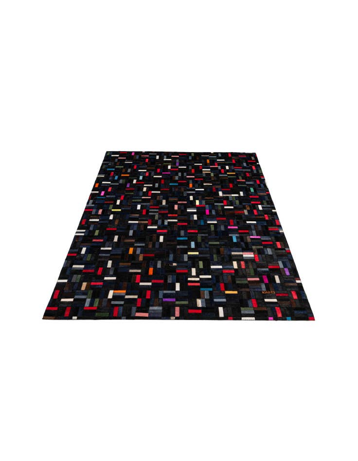 Detail image of  5' 1 x 7' 11 Cowhide - Patchwork Rug