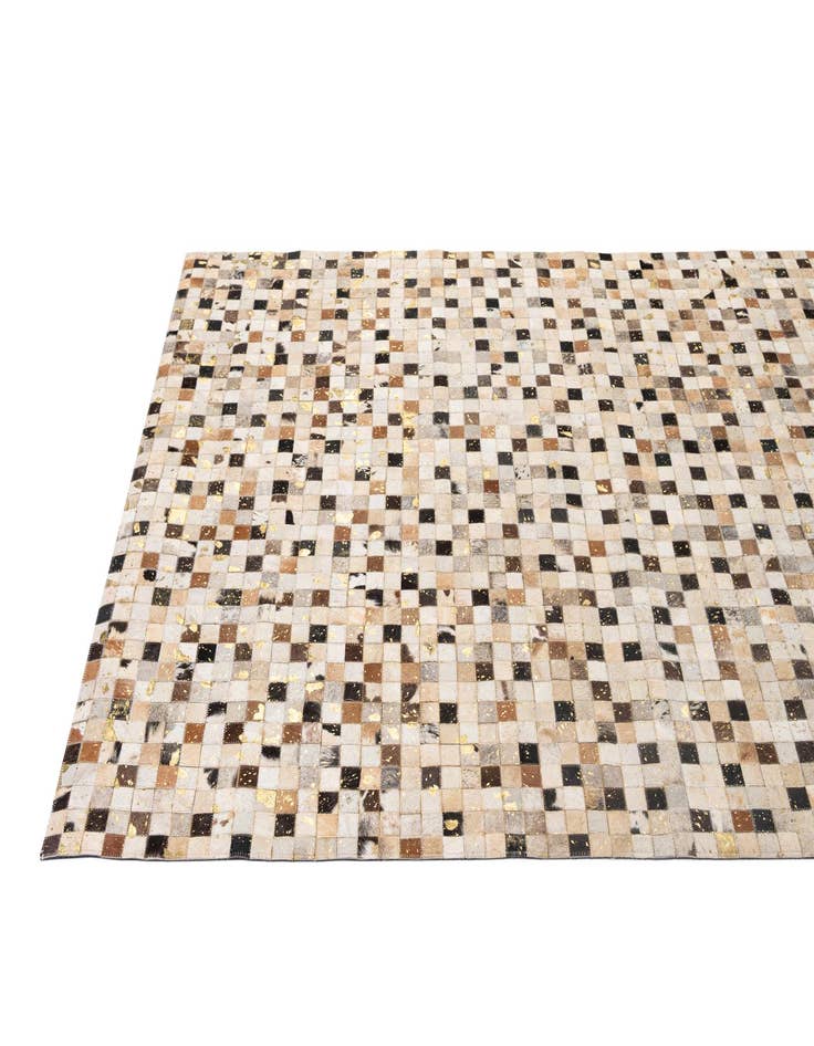 Detail image of  5' 2 x 7' 11 Cowhide - Patchwork Rug