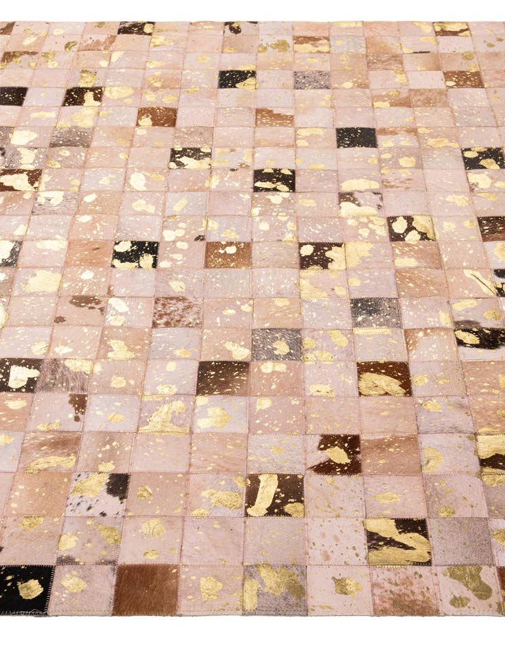 Detail image of  5' 3 x 8' Cowhide - Patchwork Rug