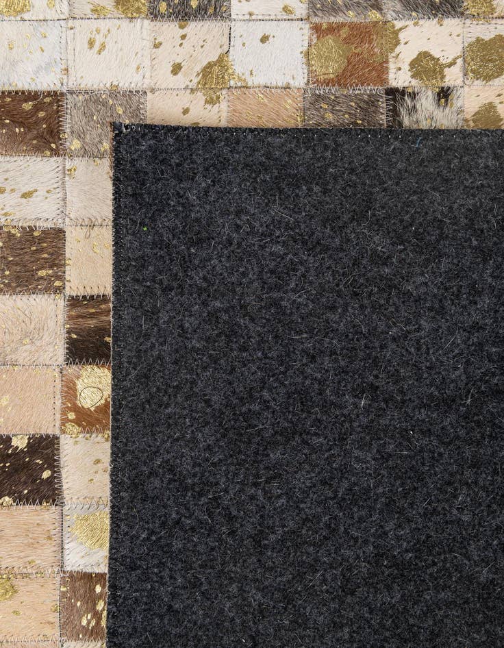 Detail image of  5' 1 x 7' 10 Cowhide - Patchwork Rug