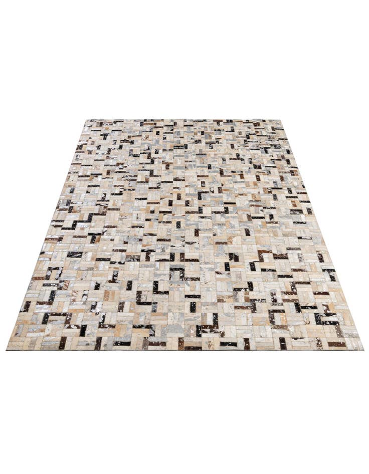 Detail image of  5' x 7' 11 Cowhide - Patchwork Rug