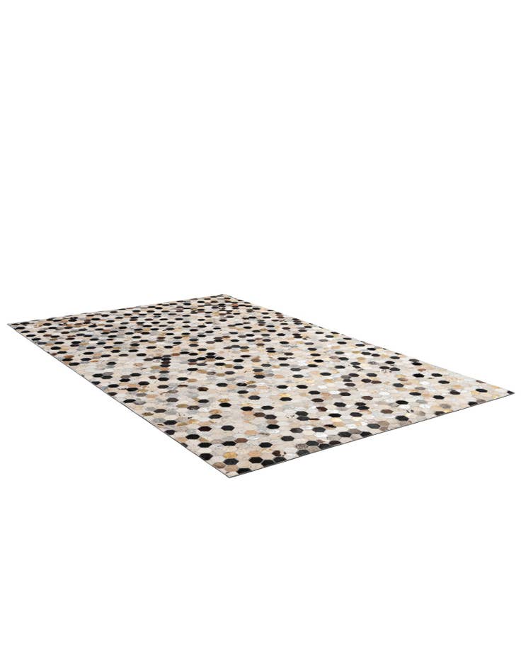 Detail image of  4' 11 x 7' 9 Cowhide - Patchwork Rug