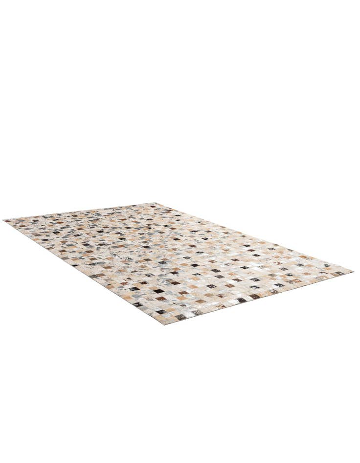 Detail image of  5' 2 x 7' 11 Cowhide - Patchwork Rug