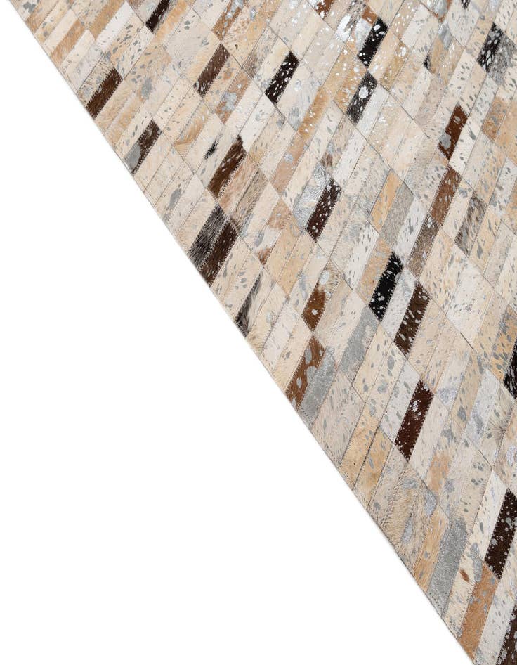 Detail image of  5' 2 x 7' 10 Cowhide - Patchwork Rug