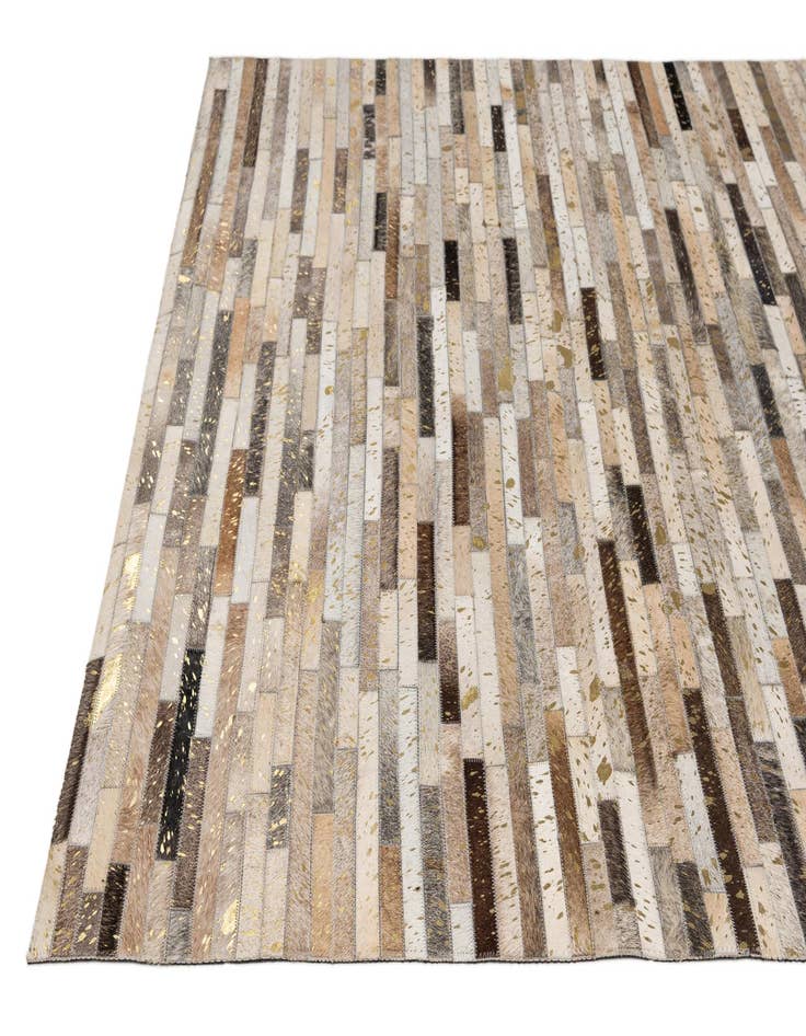 Detail image of  5' 1 x 8' 2 Cowhide - Patchwork Rug