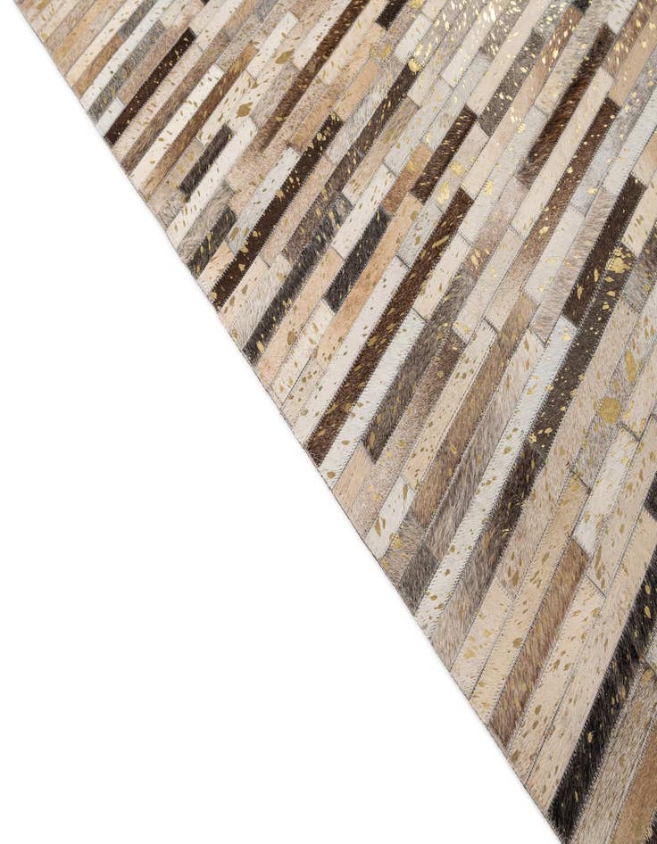 Detail image of  5' 1 x 8' 2 Cowhide - Patchwork Rug