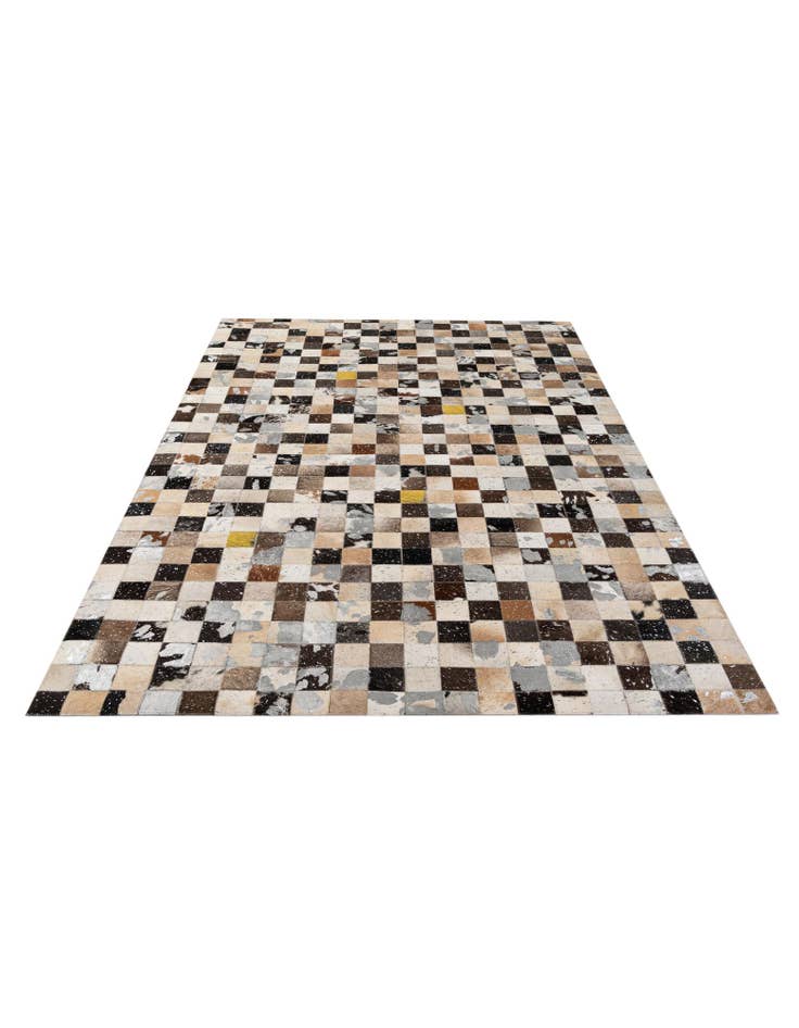 Detail image of  5' 1 x 8' Cowhide - Patchwork Rug