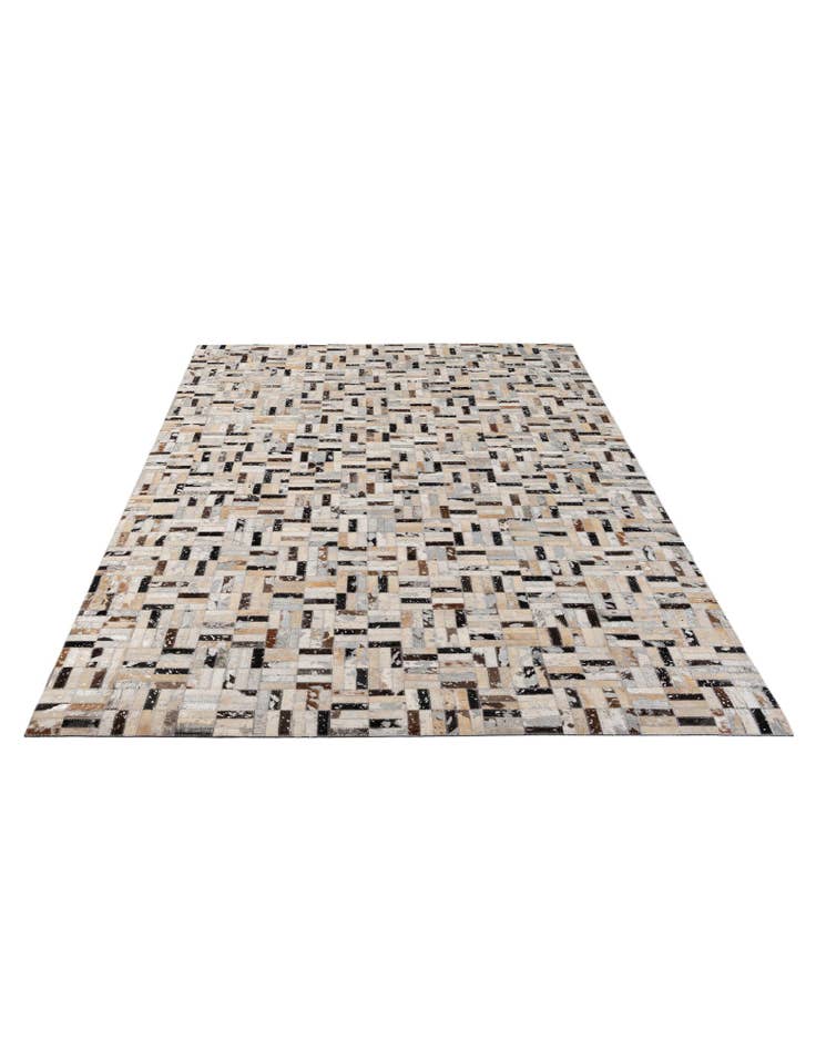 Detail image of  4' 11 x 7' 11 Cowhide - Patchwork Rug