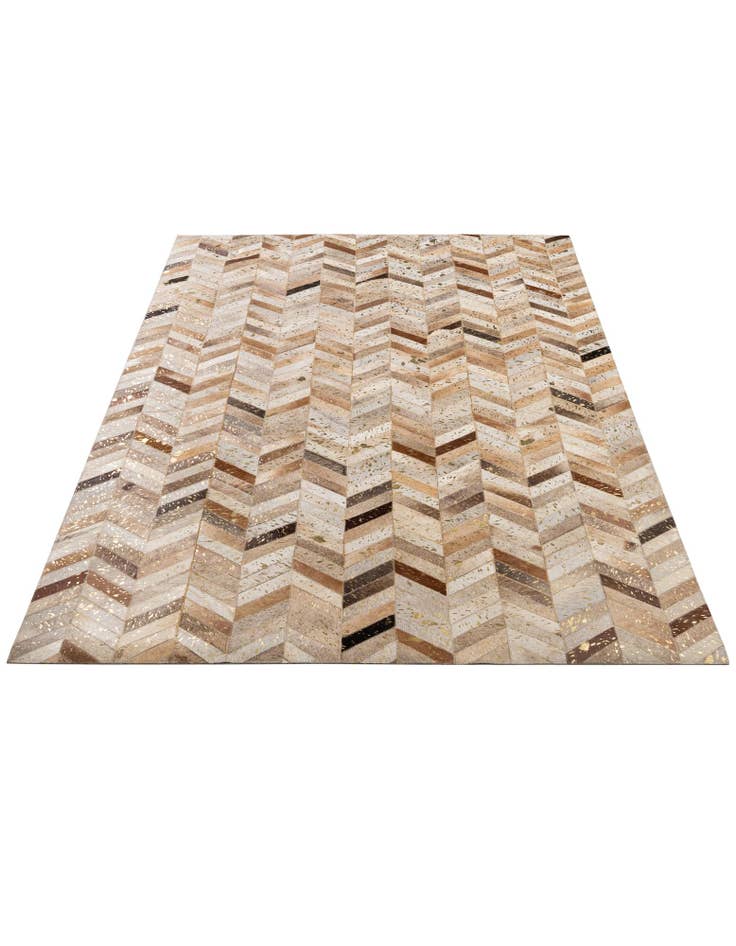 Detail image of  5' 1 x 8' 1 Cowhide - Patchwork Rug