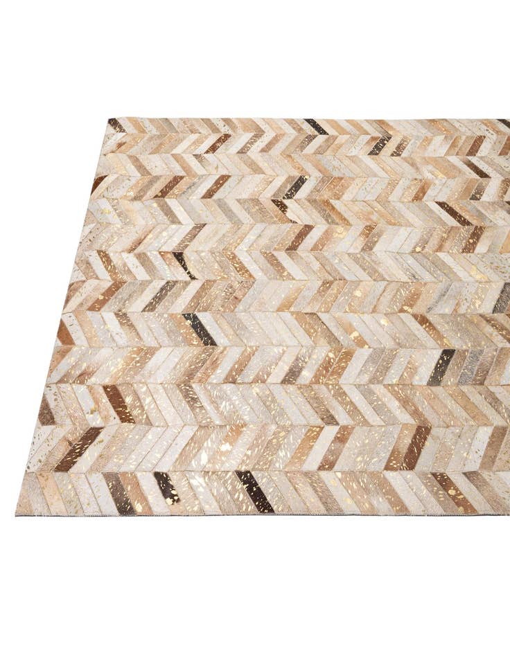 Detail image of  5' 1 x 8' 1 Cowhide - Patchwork Rug