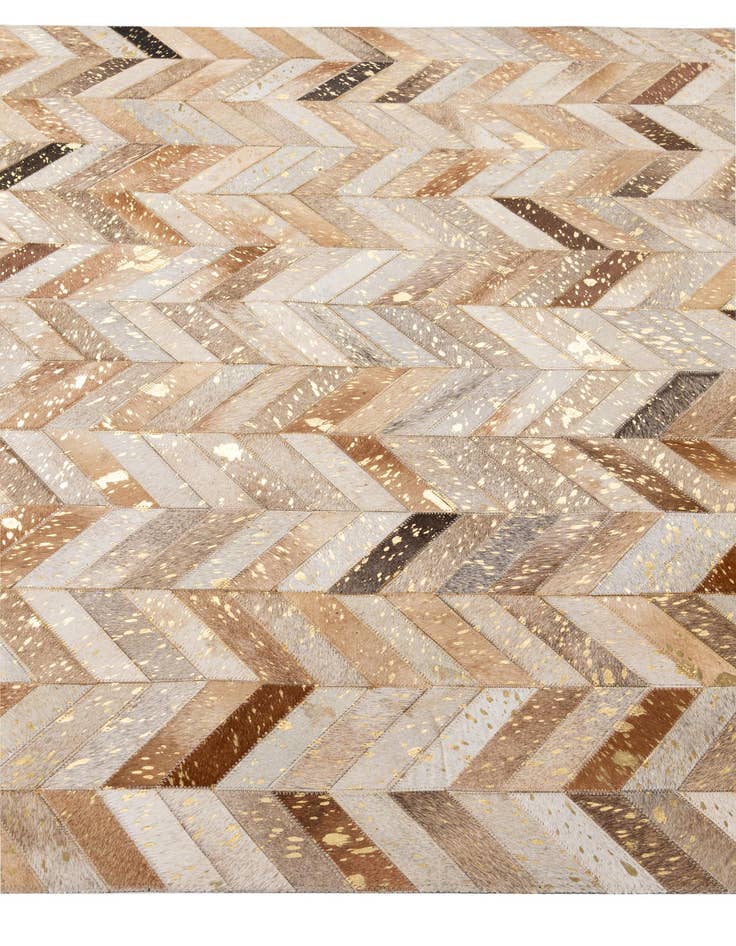 Detail image of  5' 1 x 8' 1 Cowhide - Patchwork Rug