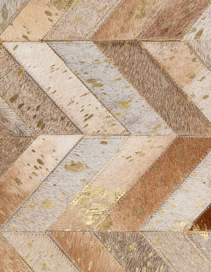 Detail image of  5' 1 x 8' 1 Cowhide - Patchwork Rug