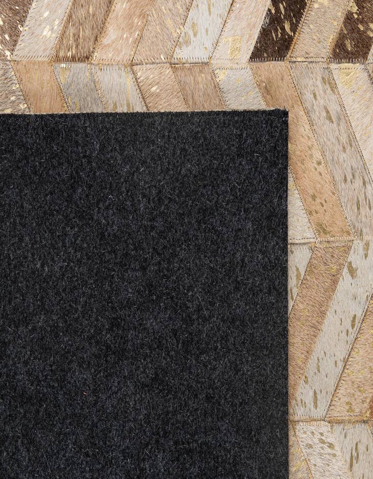 Detail image of  5' 1 x 8' 1 Cowhide - Patchwork Rug