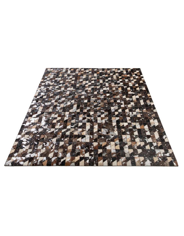 Detail image of  5' 1 x 7' 11 Cowhide - Patchwork Rug