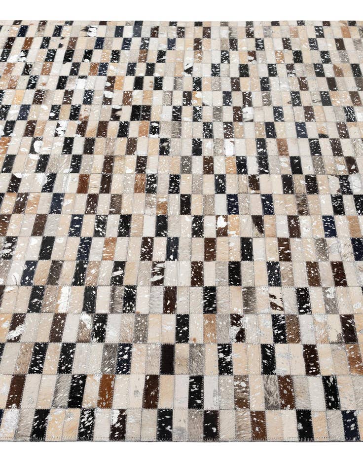 Detail image of  5' 1 x 8' 1 Cowhide - Patchwork Rug