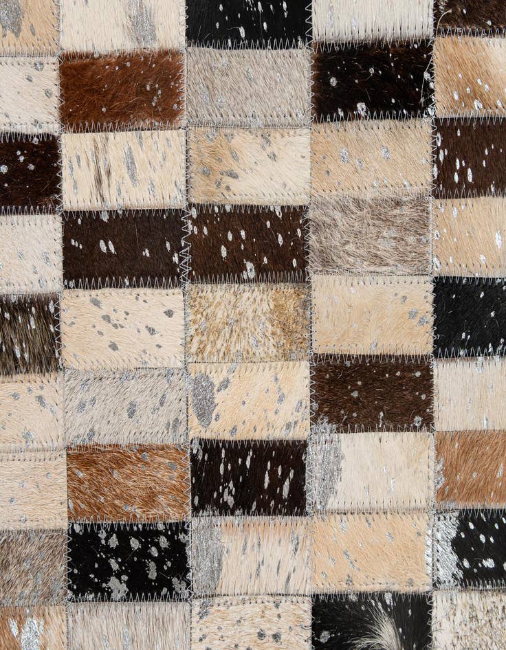 Detail image of  5' 1 x 8' 1 Cowhide - Patchwork Rug