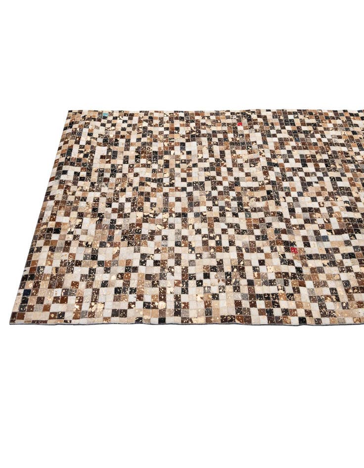 Detail image of  5' 1 x 7' 10 Cowhide - Patchwork Rug