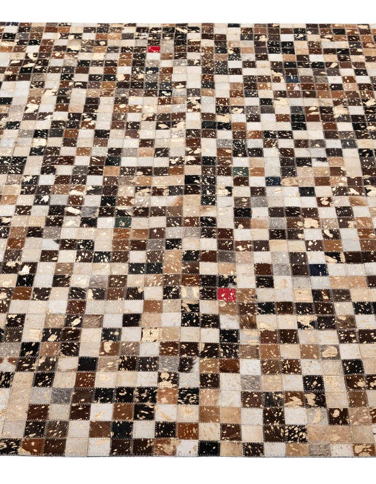 Detail image of  5' 1 x 7' 10 Cowhide - Patchwork Rug