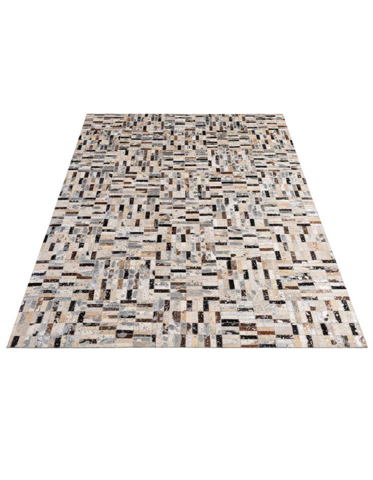 Detail image of  5' x 7' 11 Cowhide - Patchwork Rug