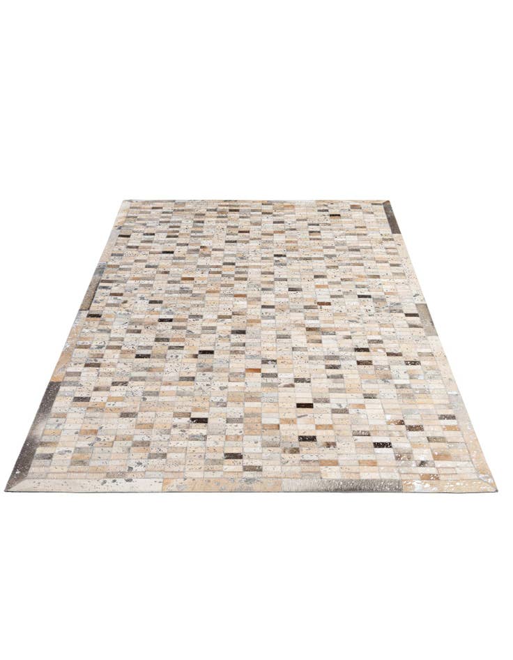 Detail image of  5' 2 x 7' 11 Cowhide - Patchwork Rug