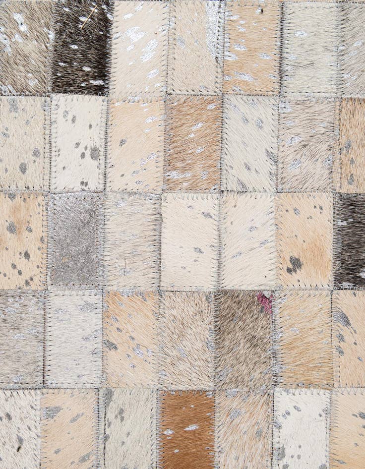 Detail image of  5' 2 x 7' 11 Cowhide - Patchwork Rug