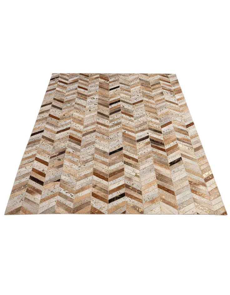 Detail image of  5' 1 x 8' Cowhide - Patchwork Rug