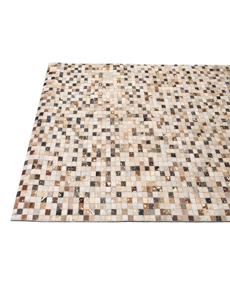 Detail image of  5' 2 x 8' 1 Cowhide - Patchwork Rug