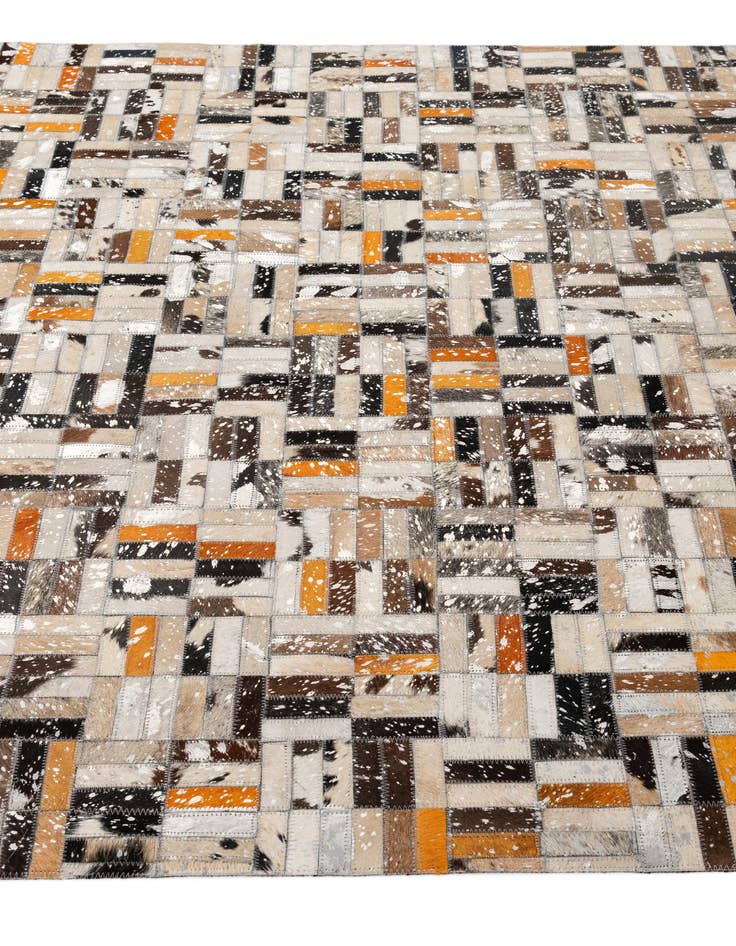 Detail image of  5' x 8' 1 Cowhide - Patchwork Rug