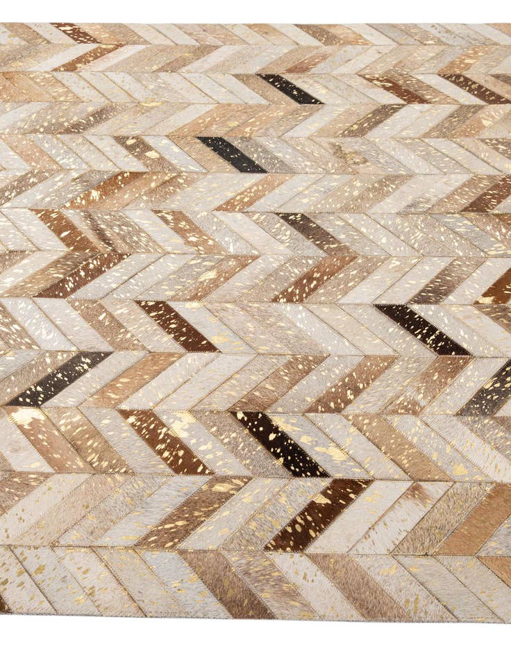 Detail image of  5' 1 x 8' 1 Cowhide - Patchwork Rug