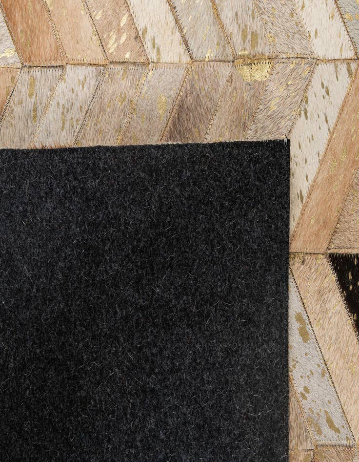 Detail image of  5' 1 x 8' 1 Cowhide - Patchwork Rug