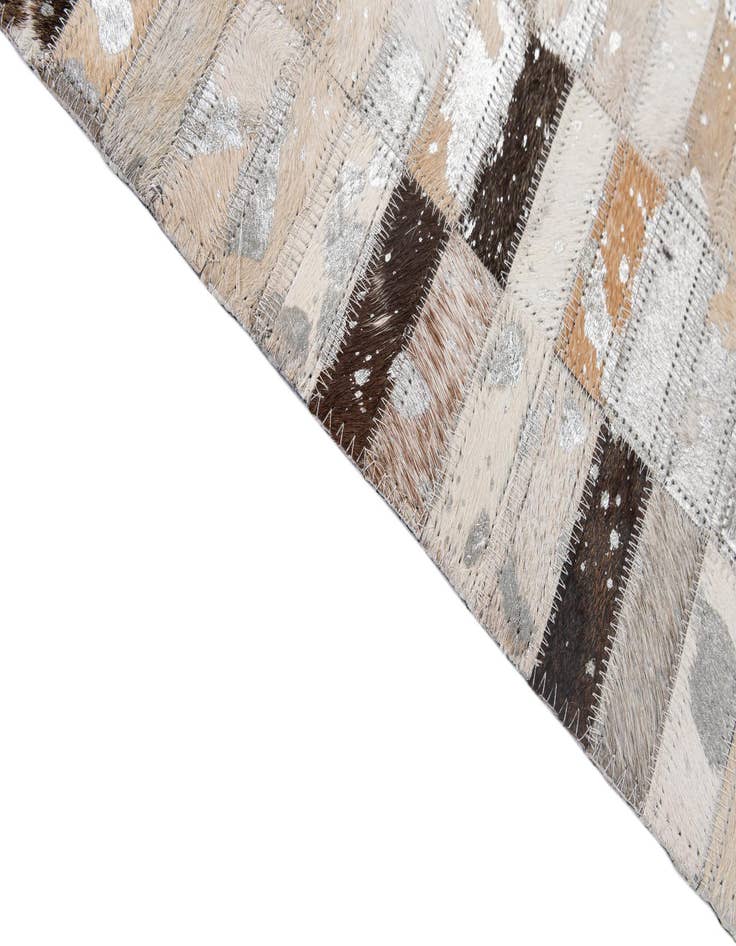 Detail image of  5' x 8' Cowhide - Patchwork Rug