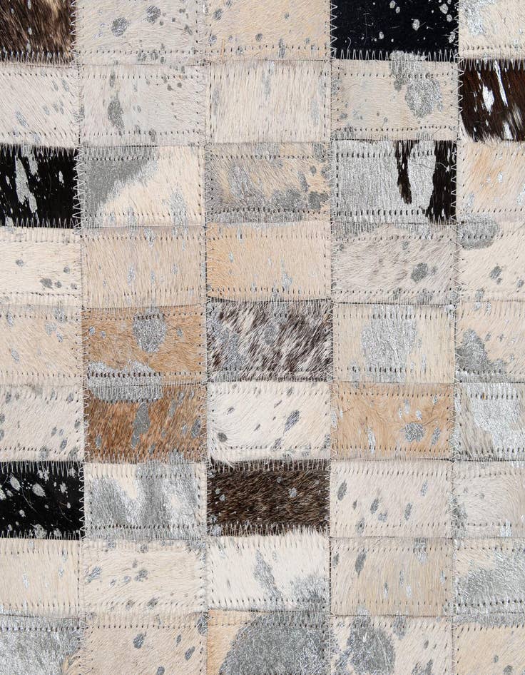 Detail image of  5' x 8' Cowhide - Patchwork Rug