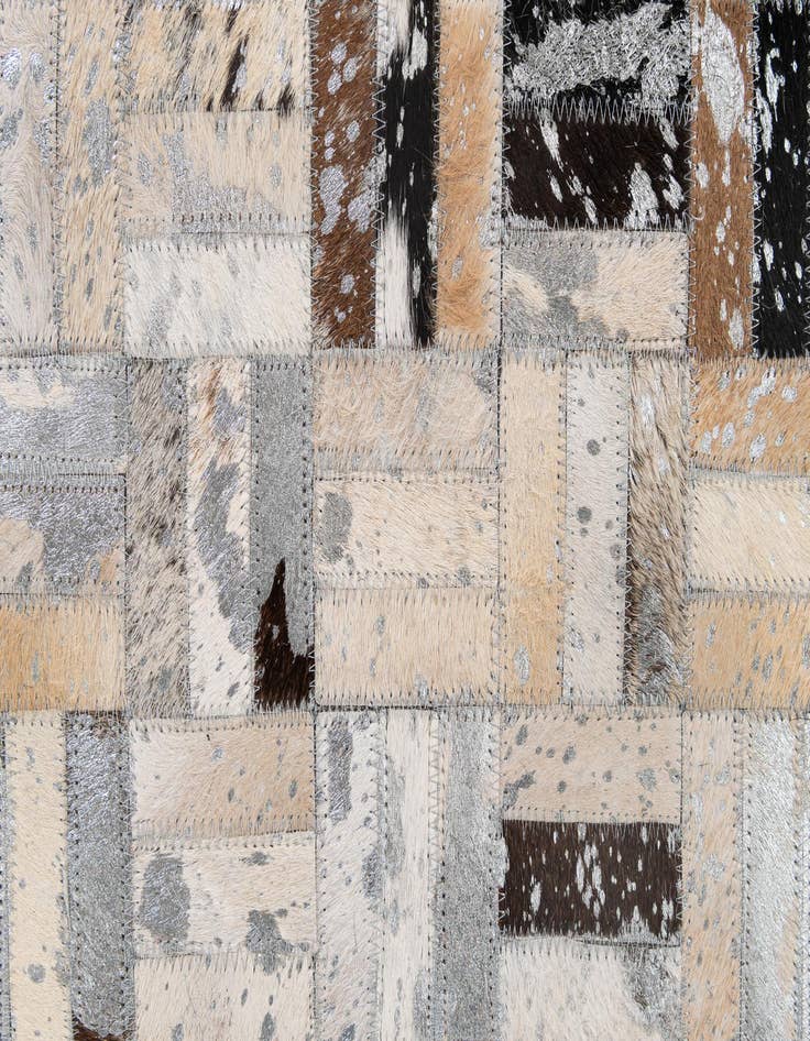 Detail image of  5' x 7' 11 Cowhide - Patchwork Rug