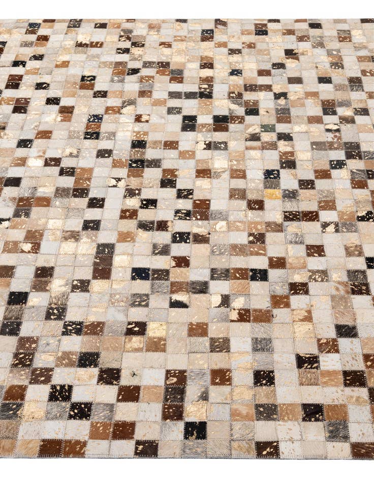 Detail image of  5' 1 x 8' 1 Cowhide - Patchwork Rug