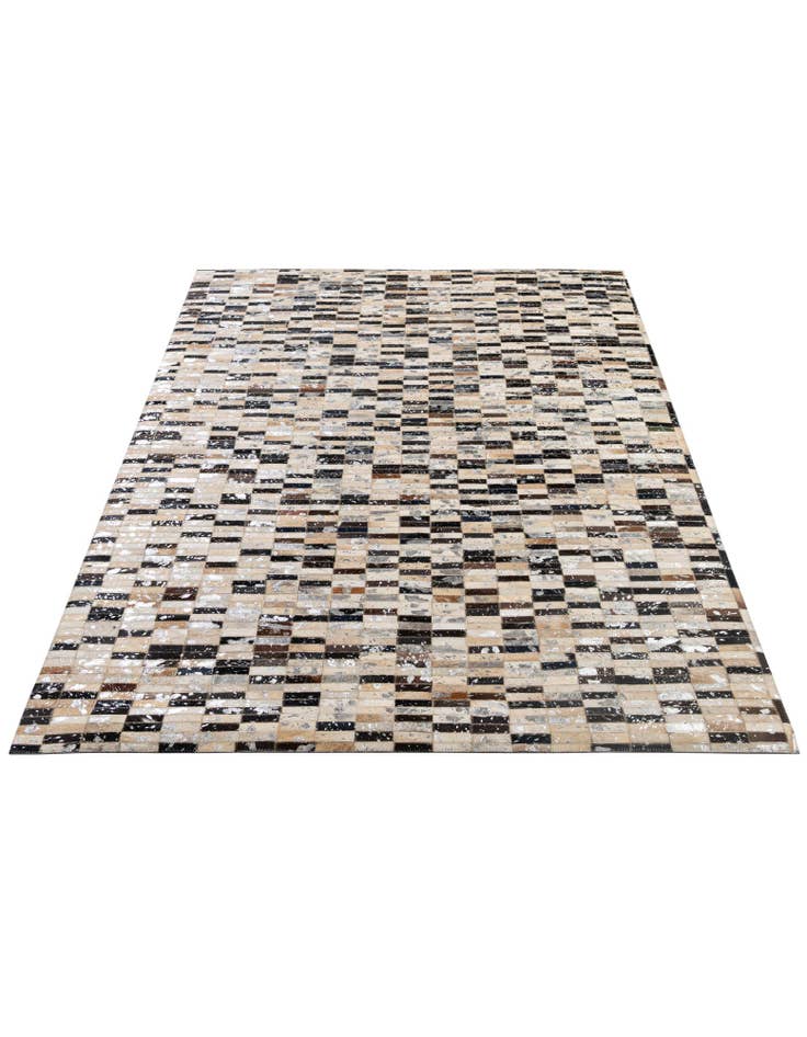 Detail image of  4' 11 x 7' 10 Cowhide - Patchwork Rug