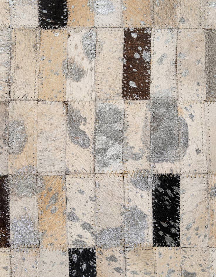 Detail image of  5' 3 x 8' 2 Cowhide - Patchwork Rug