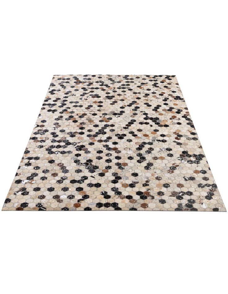 Detail image of  4' 11 x 7' 10 Cowhide - Patchwork Rug