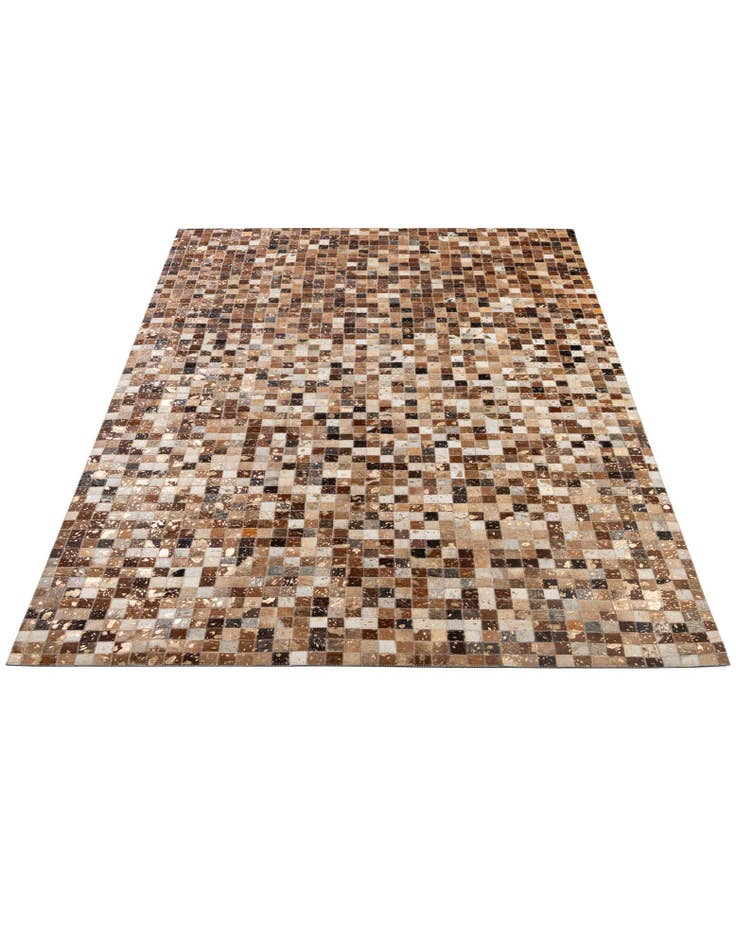 Detail image of  5' 1 x 7' 11 Cowhide - Patchwork Rug