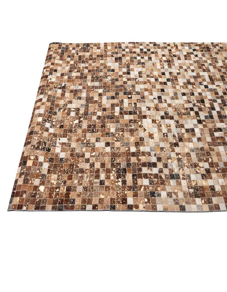 Detail image of  5' 1 x 7' 11 Cowhide - Patchwork Rug