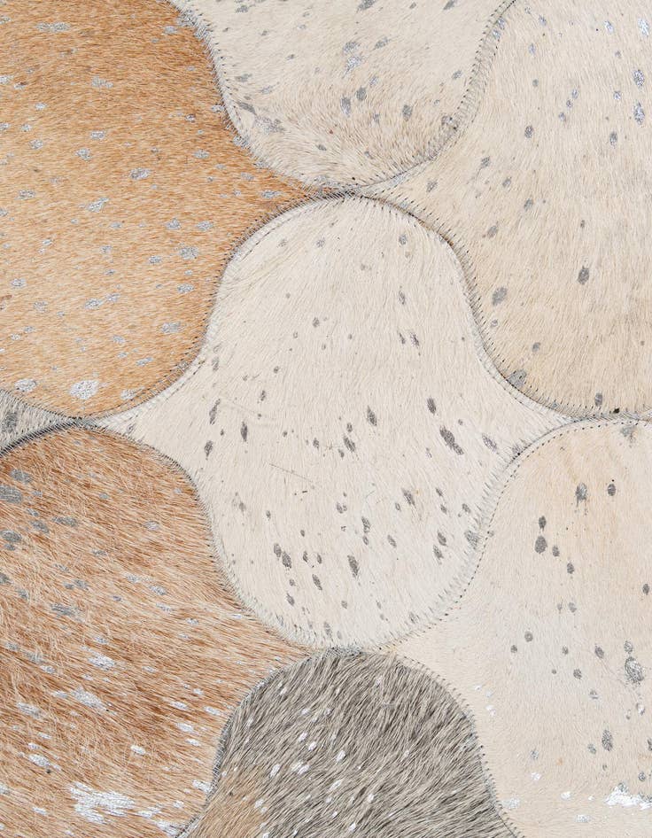 Detail image of  5' x 8' 3 Cowhide - Patchwork Rug