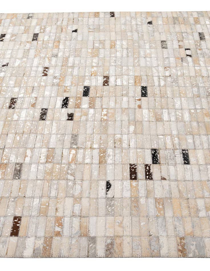 Detail image of  4' 11 x 7' 11 Cowhide - Patchwork Rug