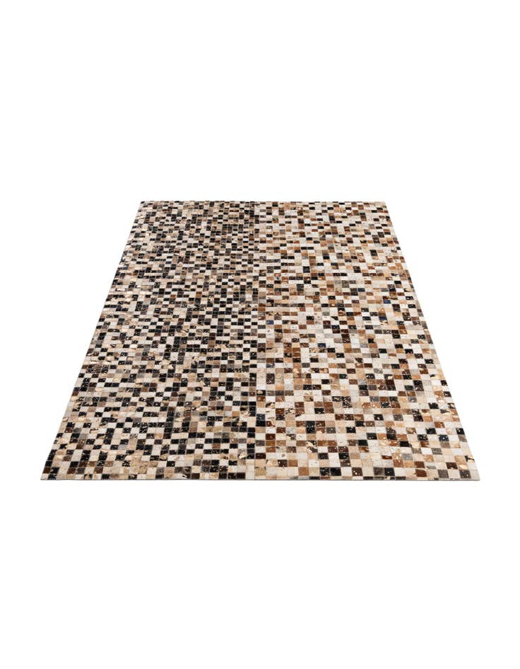 Detail image of  5' 1 x 8' Cowhide - Patchwork Rug