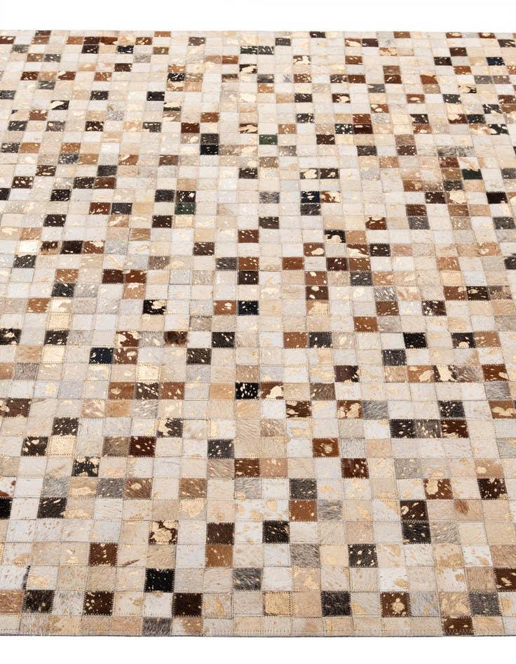 Detail image of  5' 1 x 8' 1 Cowhide - Patchwork Rug
