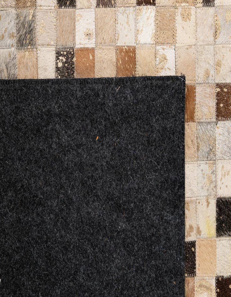 Detail image of  5' 1 x 8' 1 Cowhide - Patchwork Rug