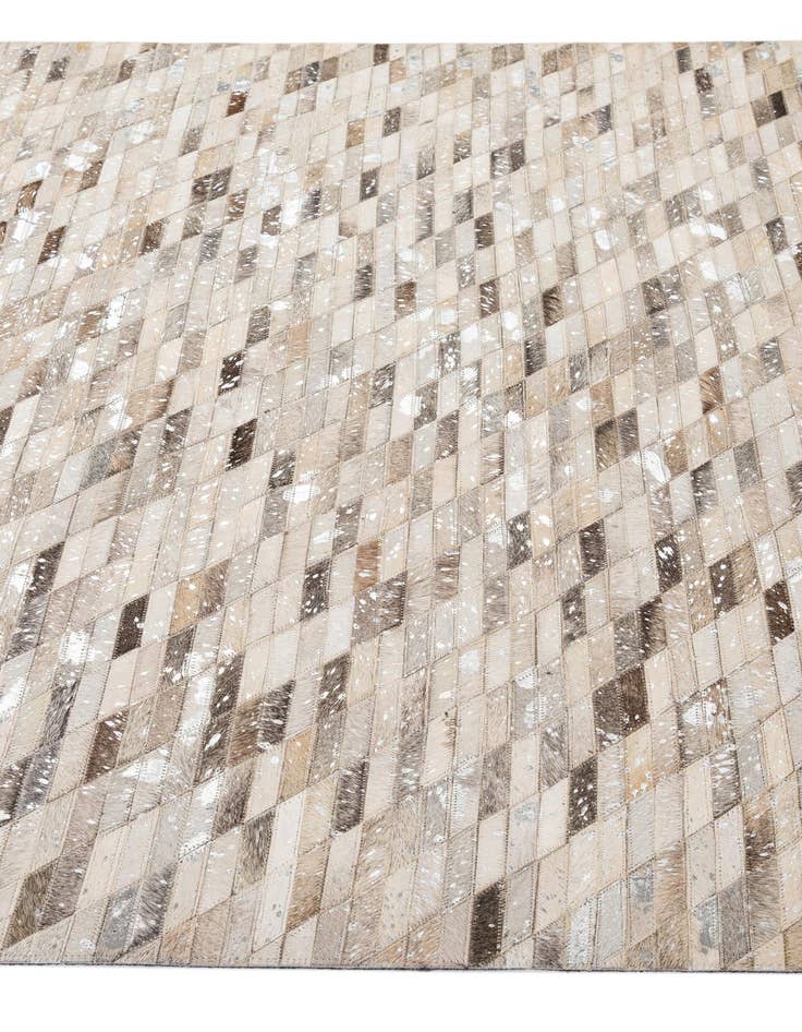 Detail image of  5' 1 x 7' 11 Cowhide - Patchwork Rug