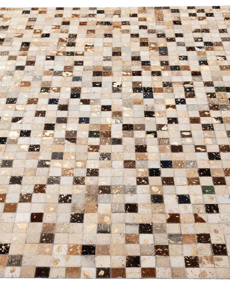 Detail image of  5' 2 x 8' 3 Cowhide - Patchwork Rug