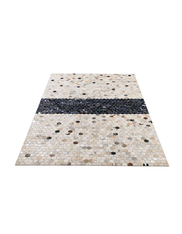 Detail image of  5' 1 x 7' 11 Cowhide - Patchwork Rug