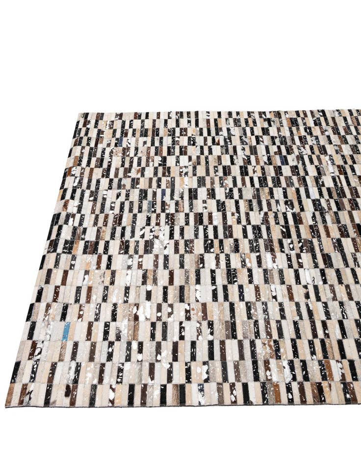 Detail image of  5' 3 x 8' 1 Cowhide - Patchwork Rug