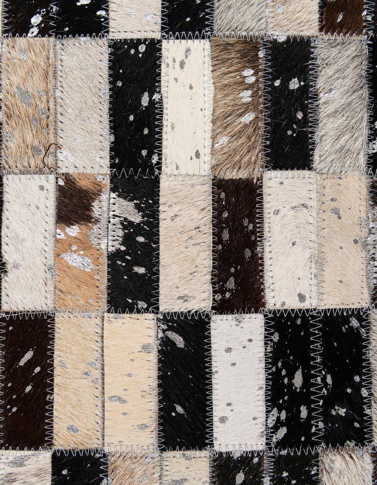 Detail image of  5' 3 x 8' 1 Cowhide - Patchwork Rug